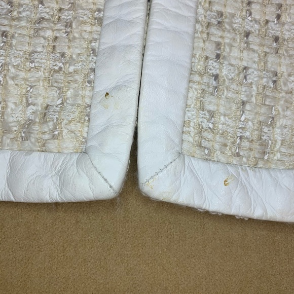 Brooks Brothers Gold Tweed w/ leather jacket Sz. 6 - Picture 3 of 8